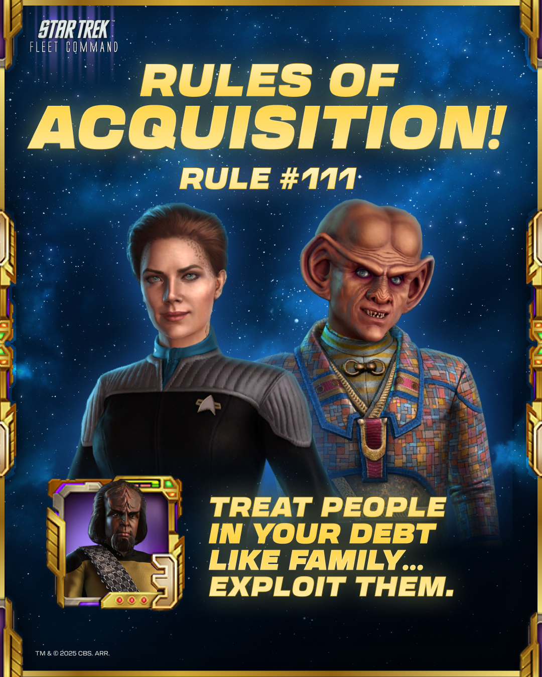 Star - Rules of Acquisition! Rule #111 #STFC | Facebook