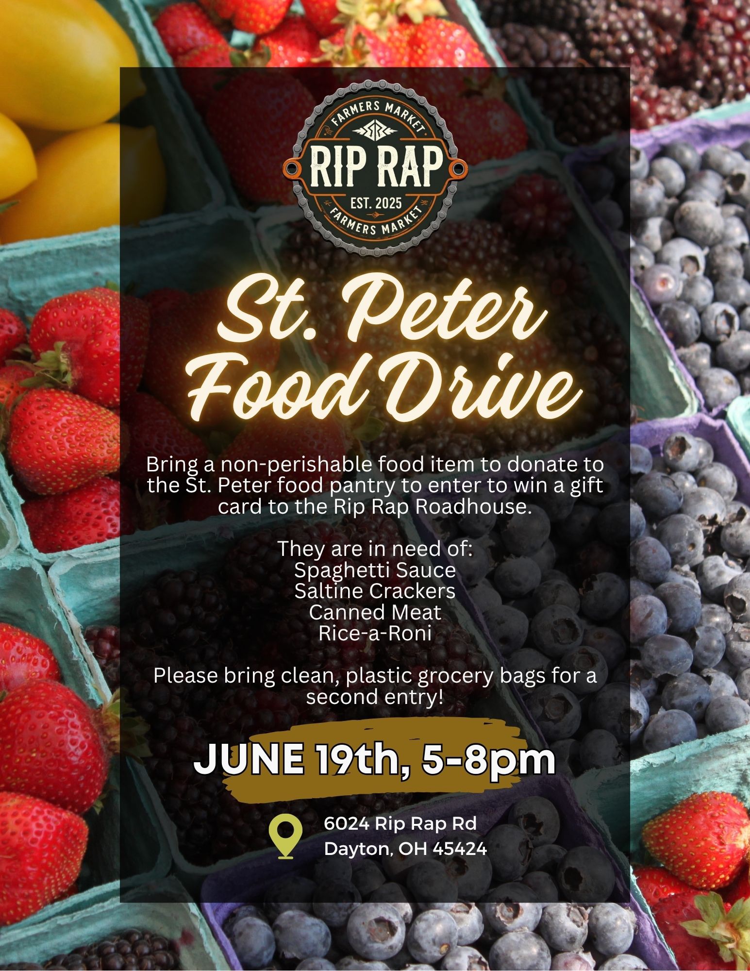 Food Drive at Rip Rap Farmer’s Market