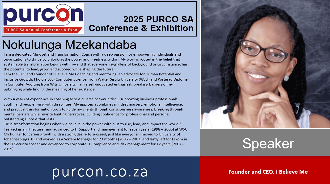 PURCO - #PURCON2025 | Get ready to hear from Nokulunga Mzekandaba ...