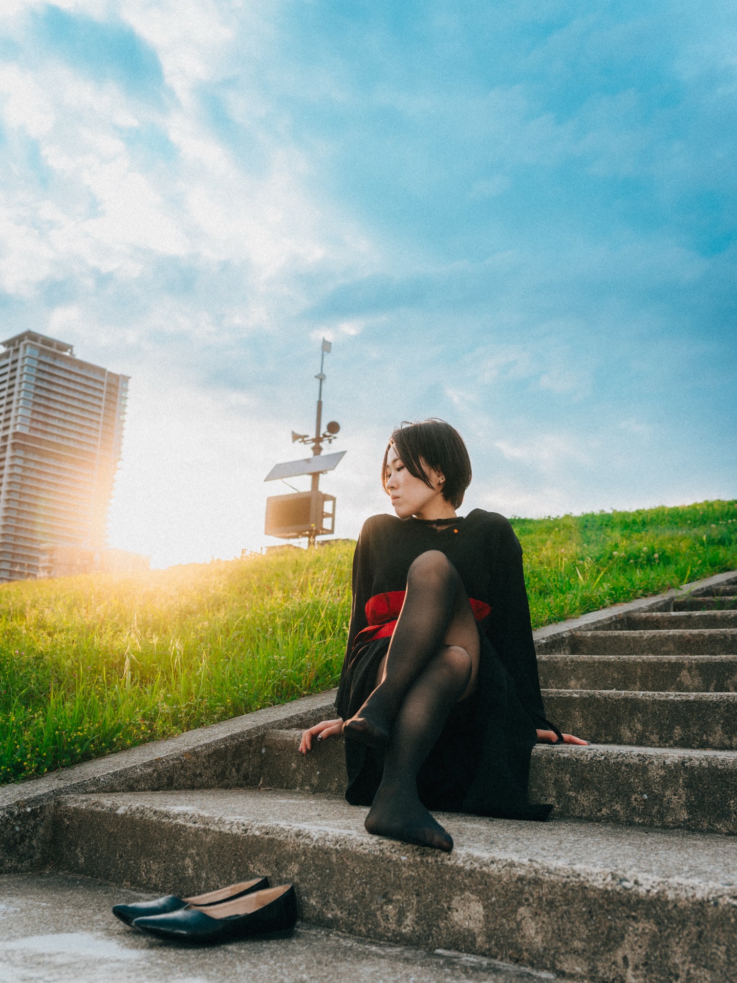 写真の通り Daylight sync portrait in Osaka. Shot on Nikon Z6III. Soft