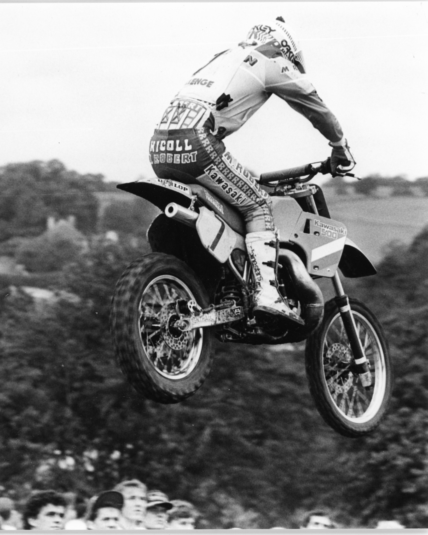 Kurt Nicoll's Kawasaki KX500 that he was riding last Thursday at