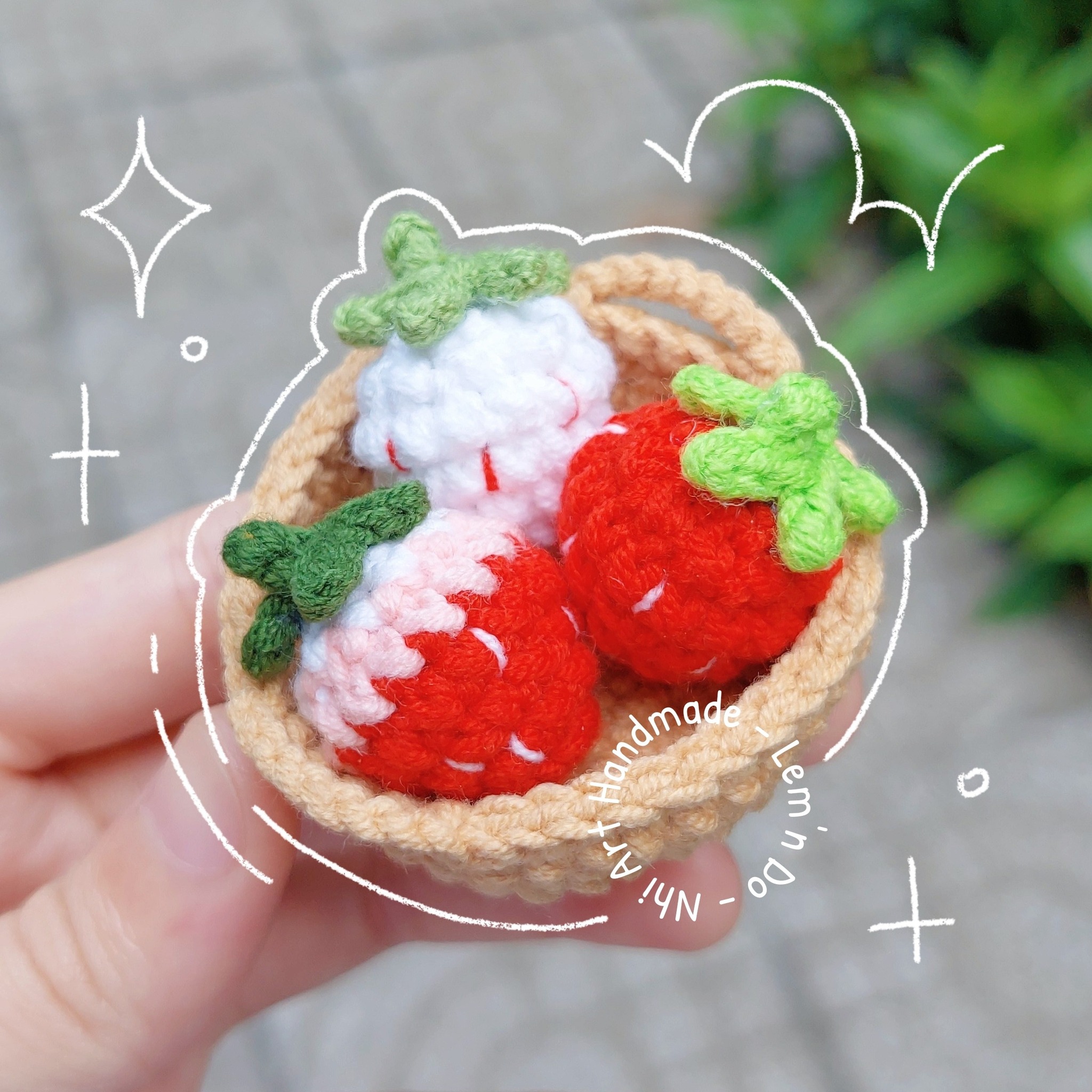 Hội Đan Móc & Buôn Bán Len Sợi | Giỏ dâu tây mini 🍓 ️ | Facebook