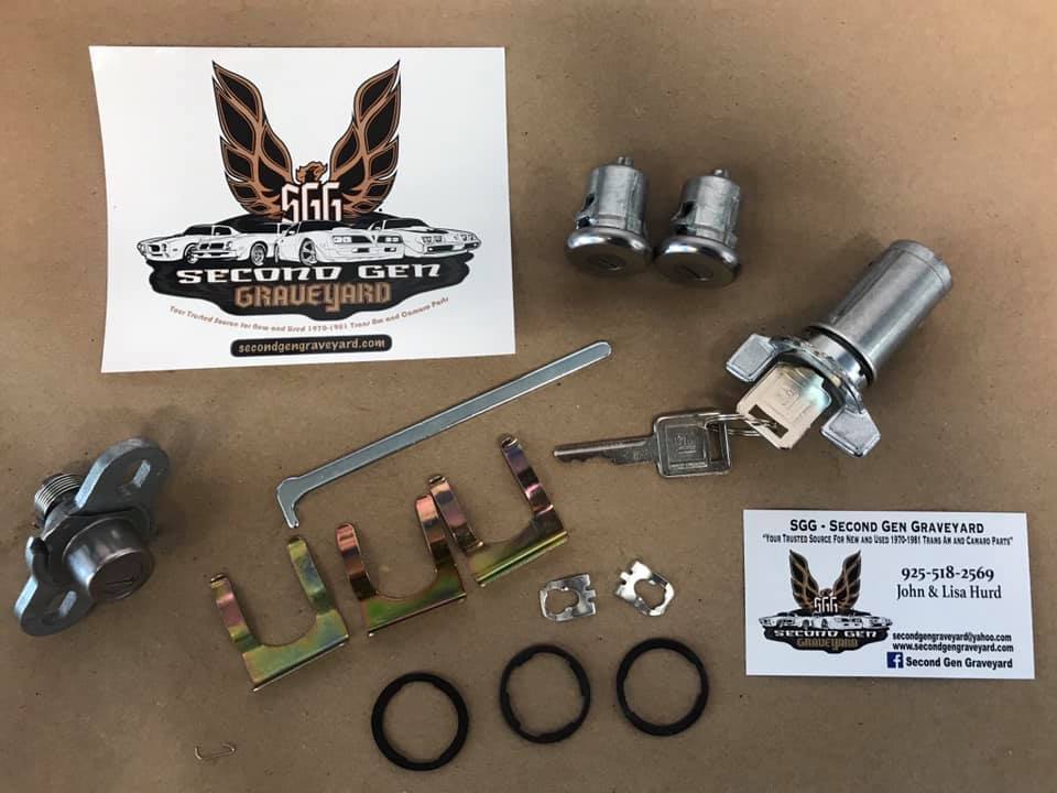 1970-1973 Camaro Trunk & Glove Box Lock Set – Hydro-E-Lectric PY124 W/ GM Keys