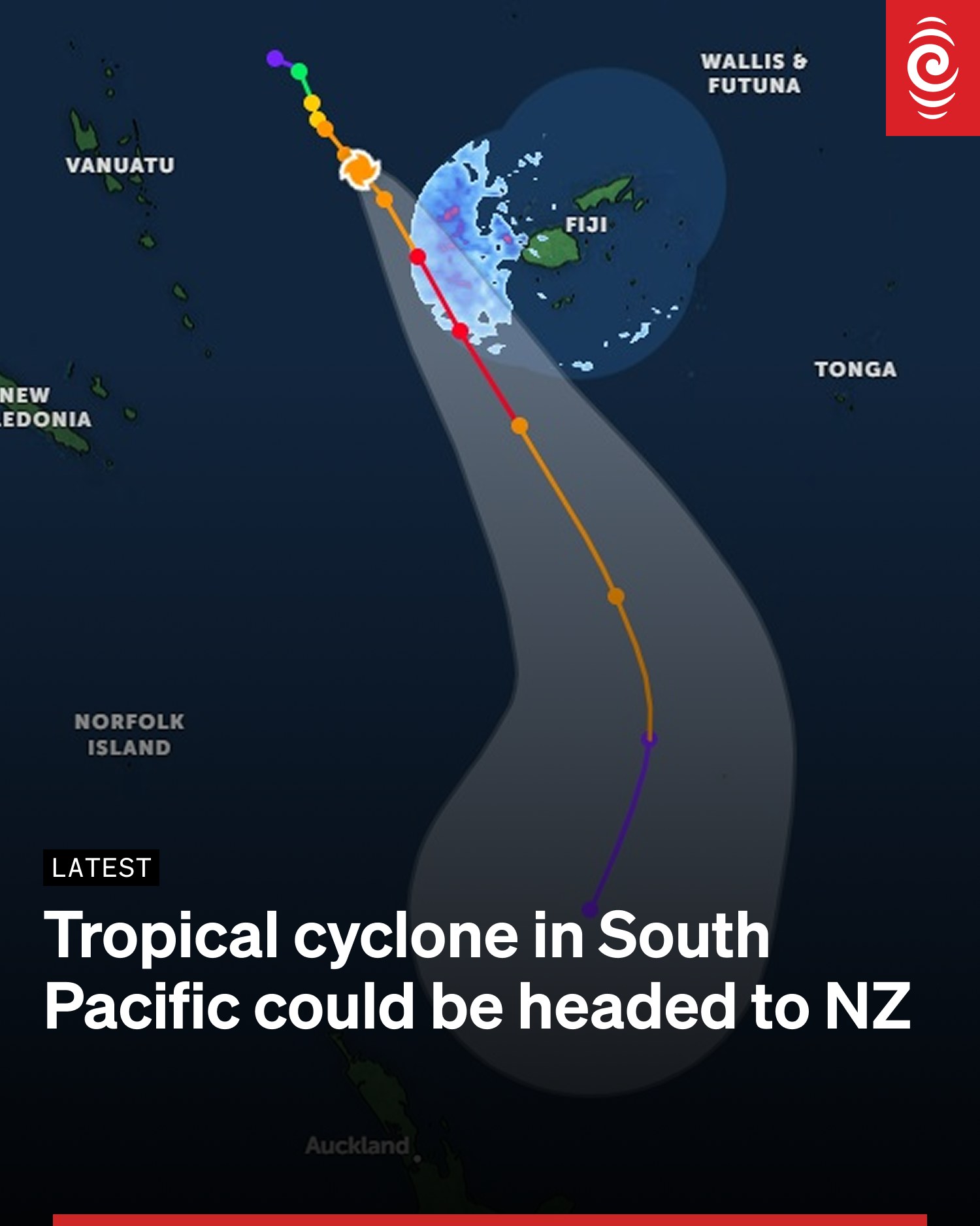 LATEST | MetService says a tropical cyclone could potentially head 