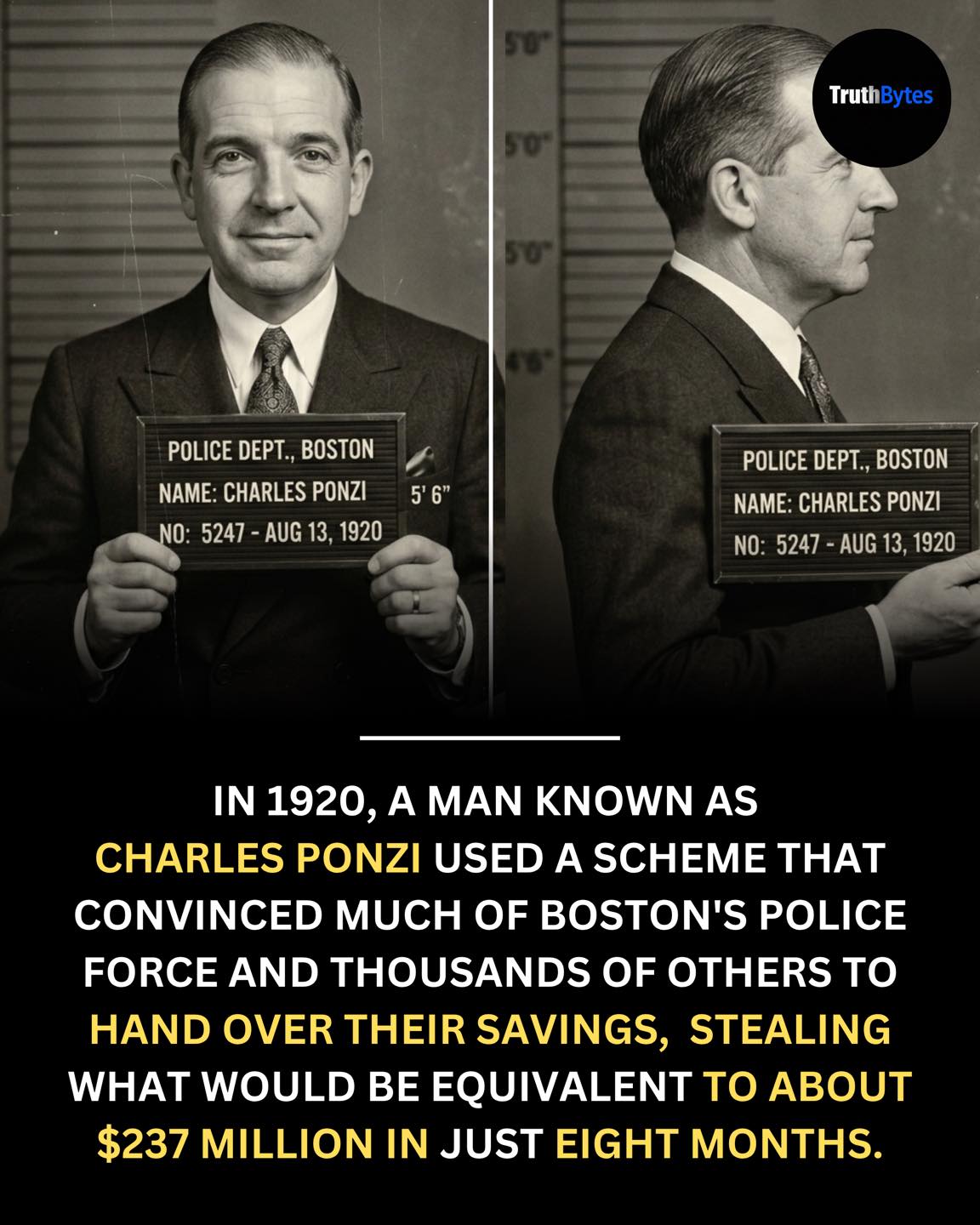 In 1920, a man named Charles Ponzi became famous for a massive
