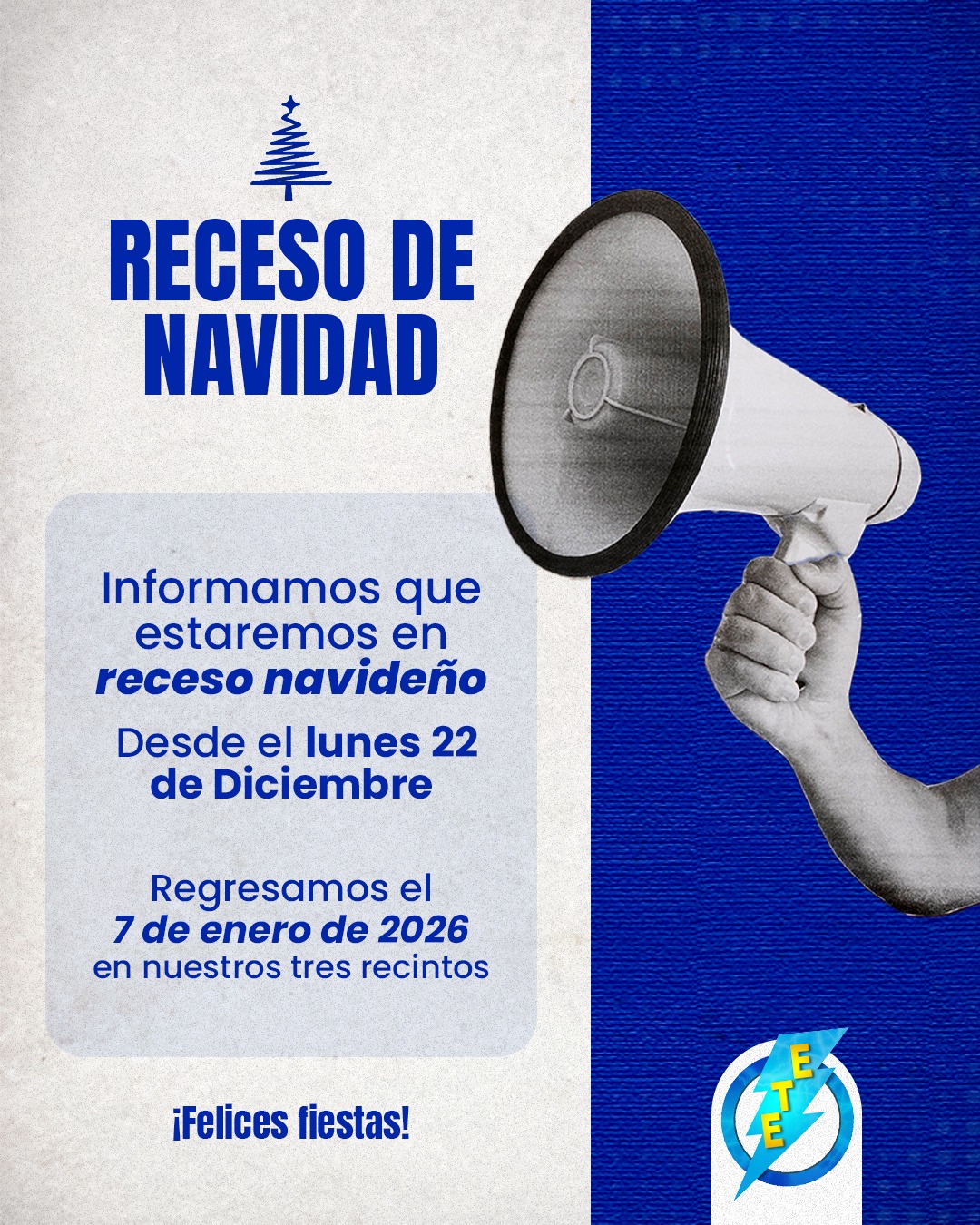 🎄📢 Aviso Importante |... - Escuela Técnica de Electricidad | Facebook