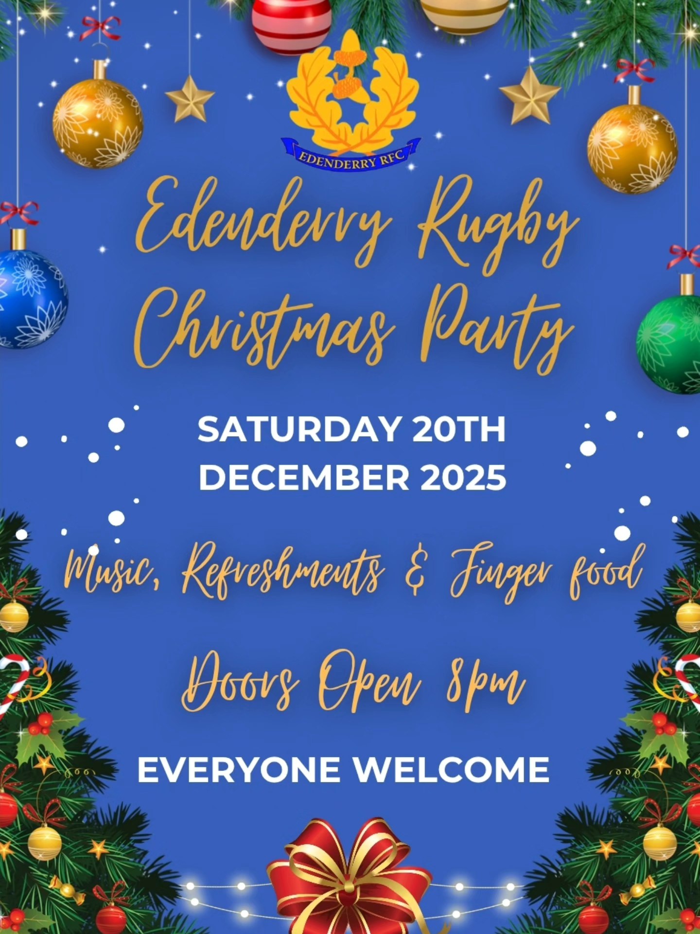 Edenderry - 🎄 ERFC Christmas Party 🎄 Our party will take place this ...