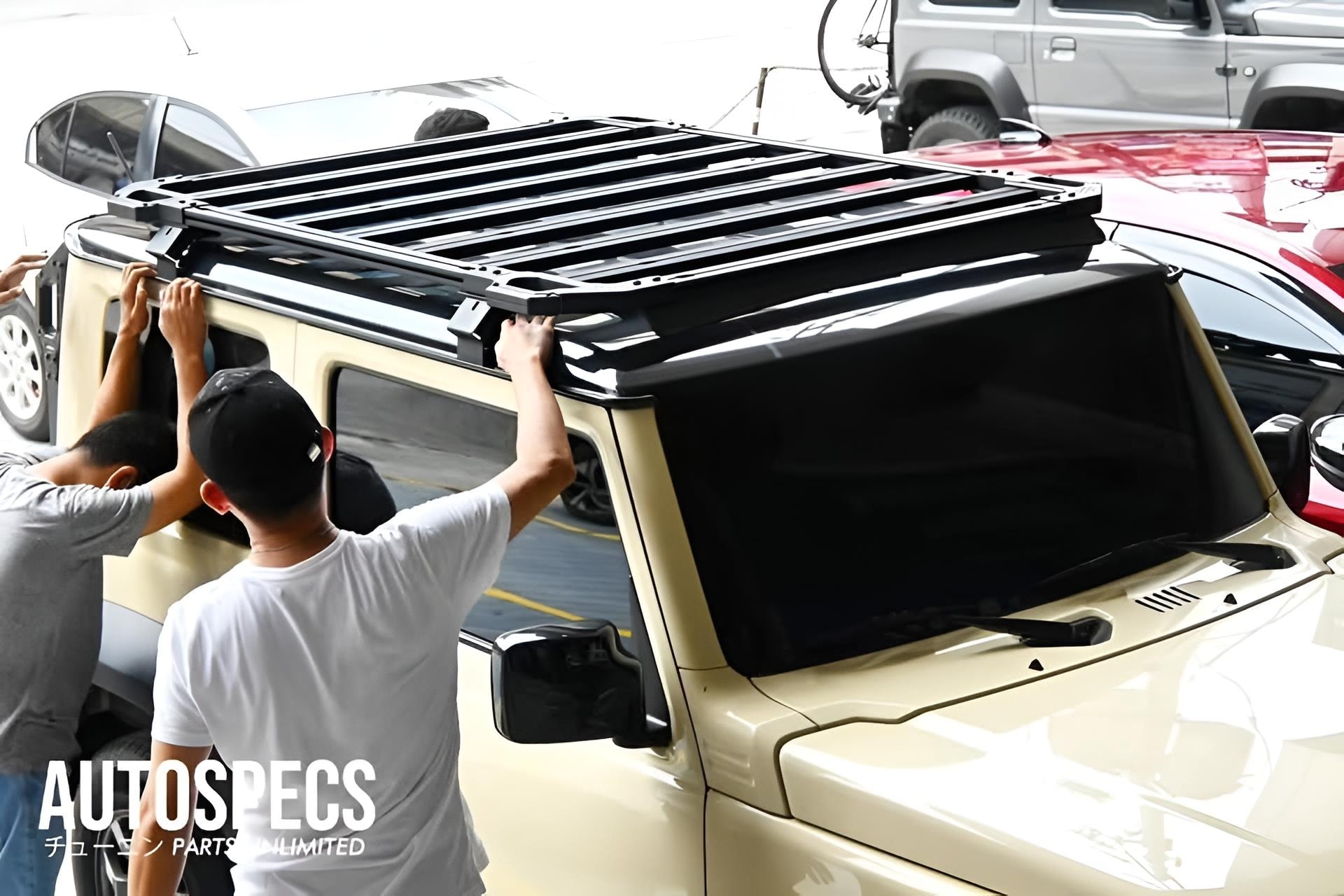 Jimny - Jroad roof rack with grab handles ⚡️ Suzuki Jimny JB74 Autobuff ...