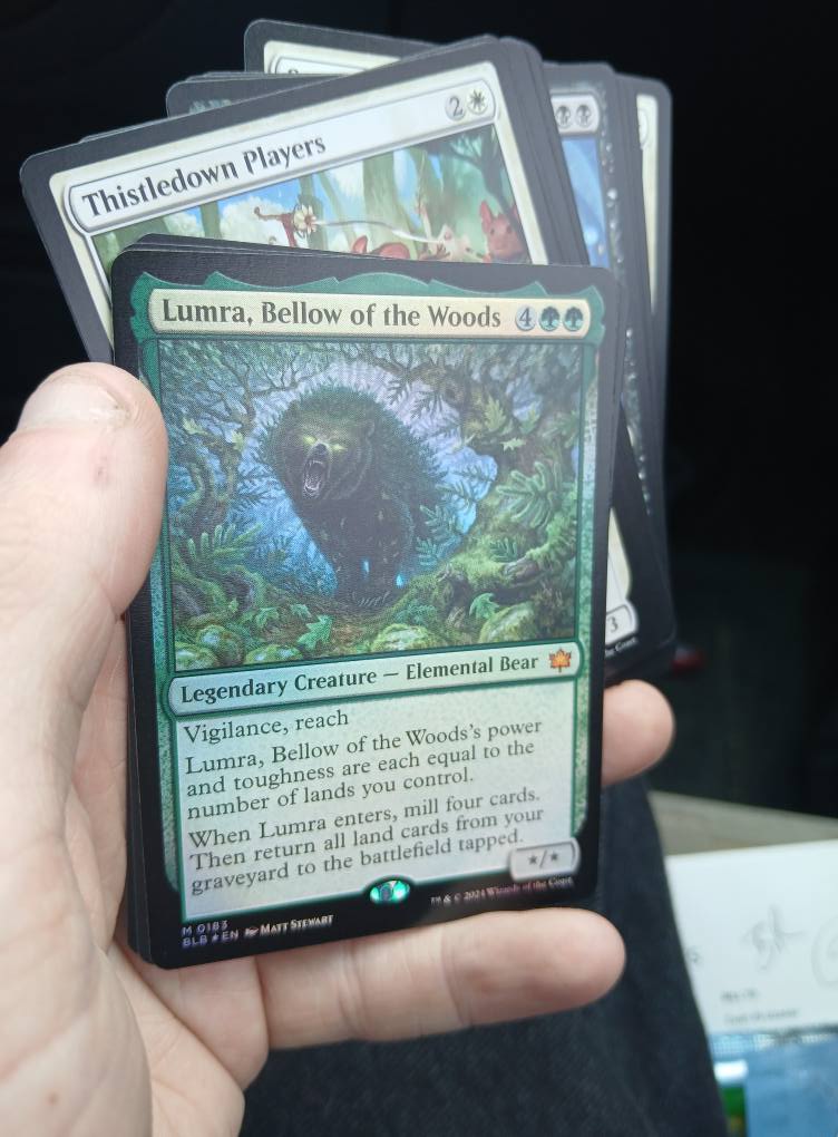 Foil Lumra, Bellow of the Woods pulled from Bloomburrow set
