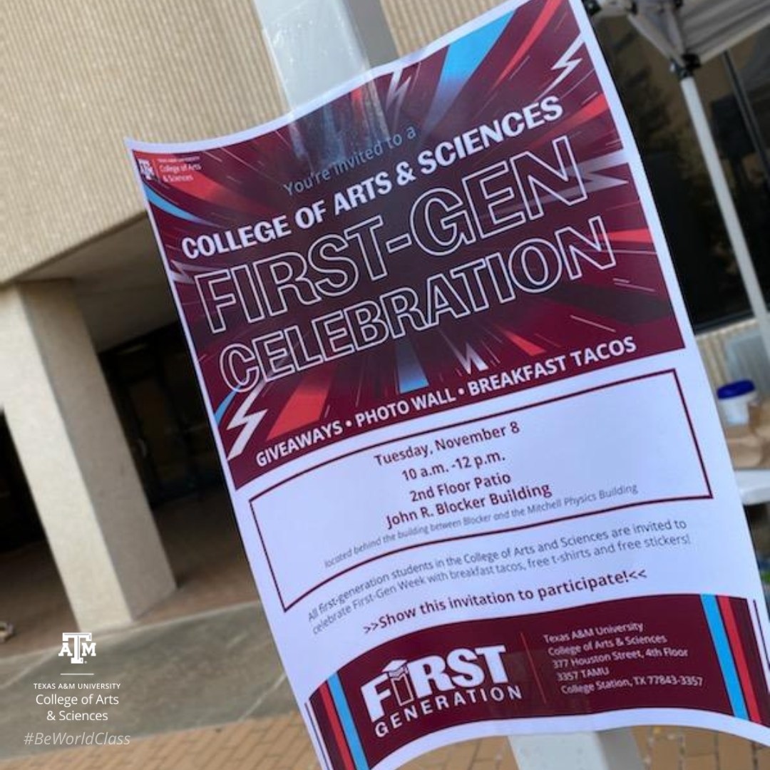 Happy National First-Gen Day!... - Texas A&M Arts & Sciences | Facebook