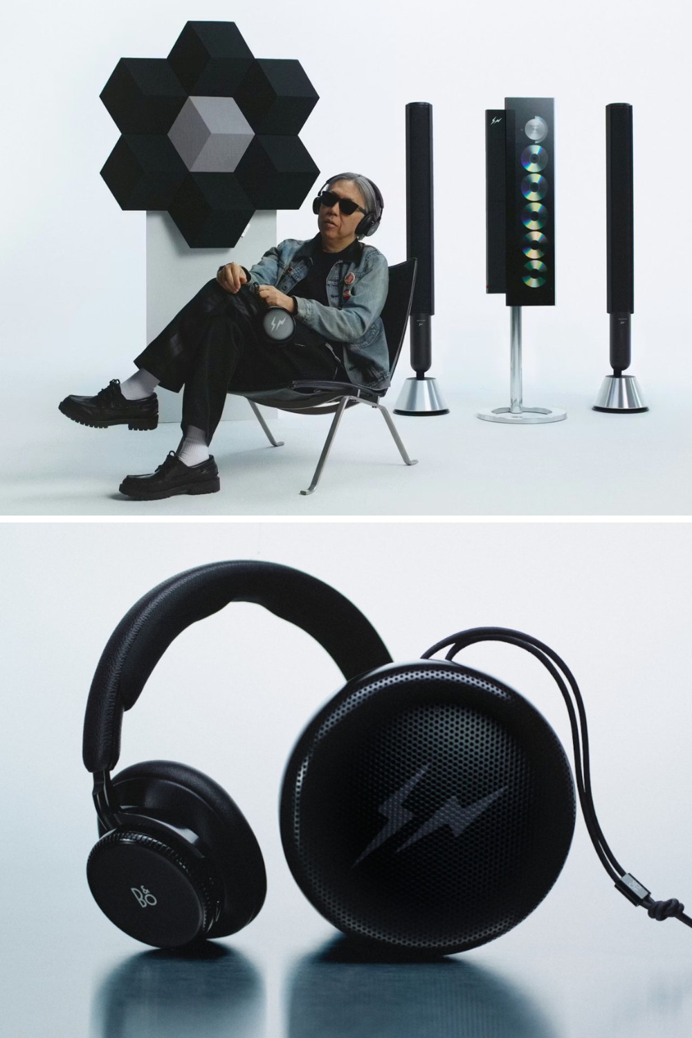 Liquid black finishes meet iconic sound design in the Hiroshi