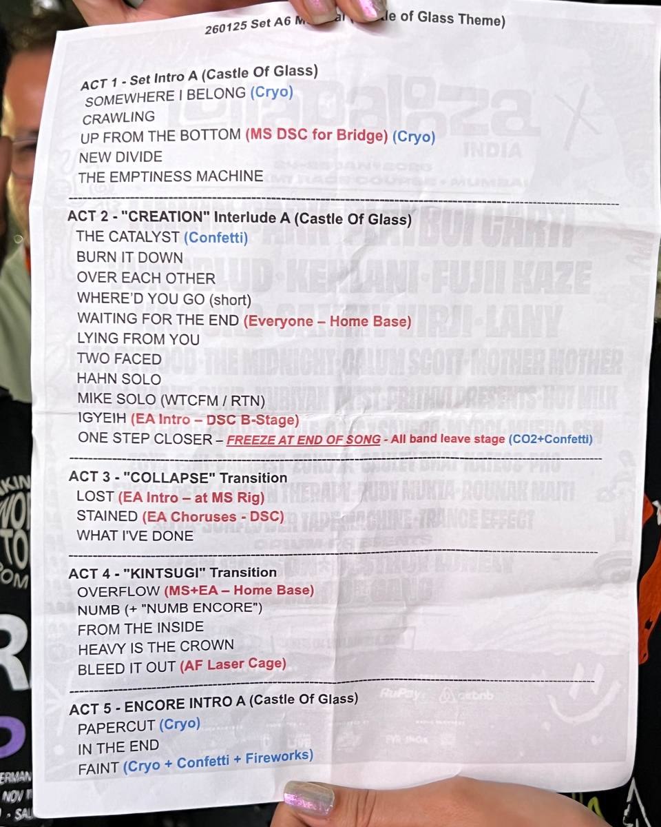 Linkin Park setlist in Zurich, Switzerland! The final show of the