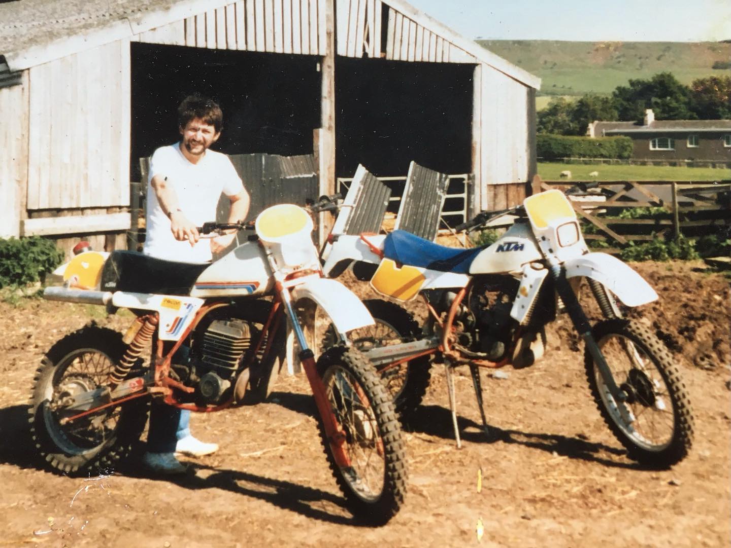Vintage KTM 495 motocross dirt bike