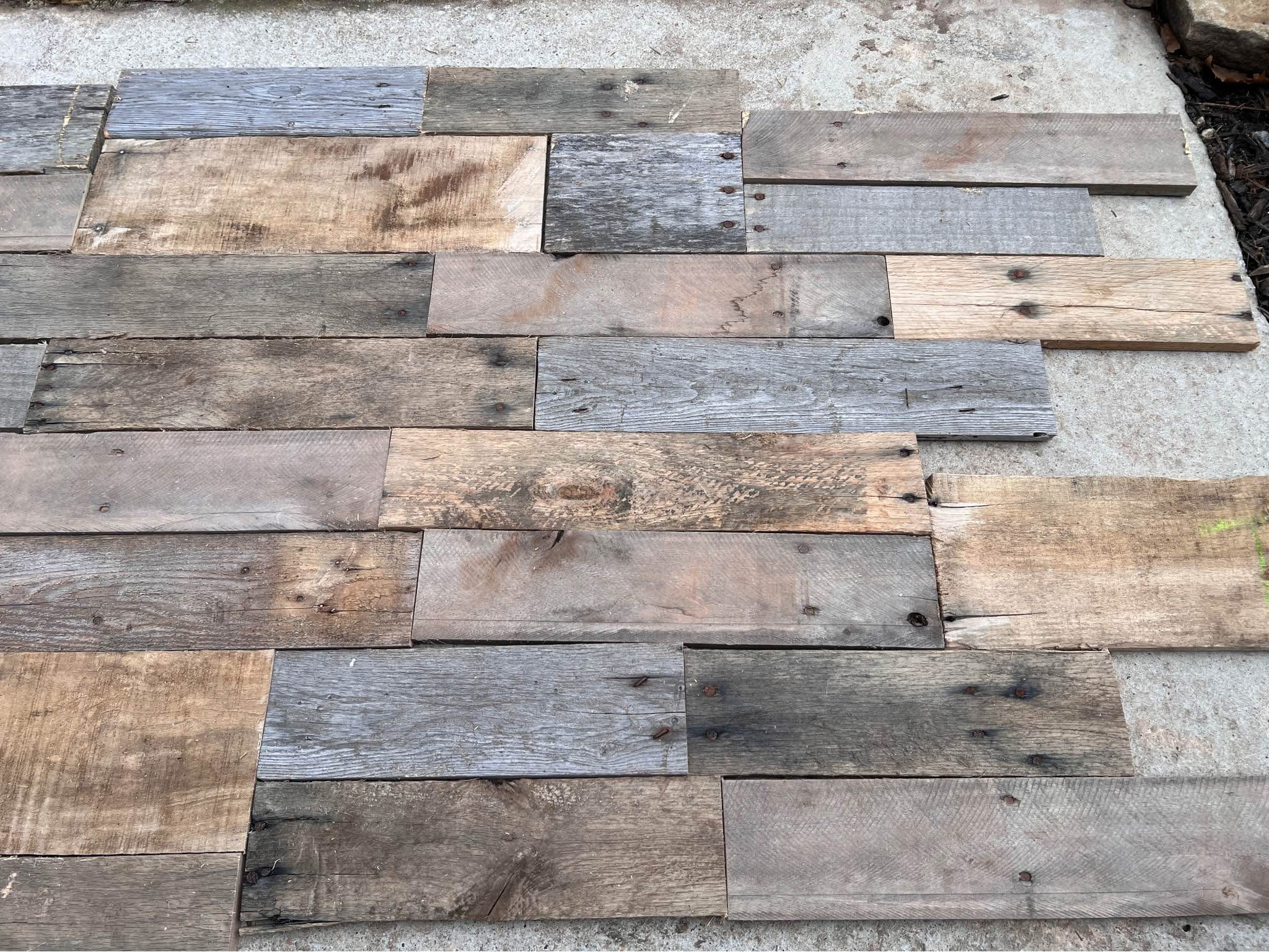 Natural Wood Pallet Boards Kit - 10 Square Ft Rustic Design - DIY ...