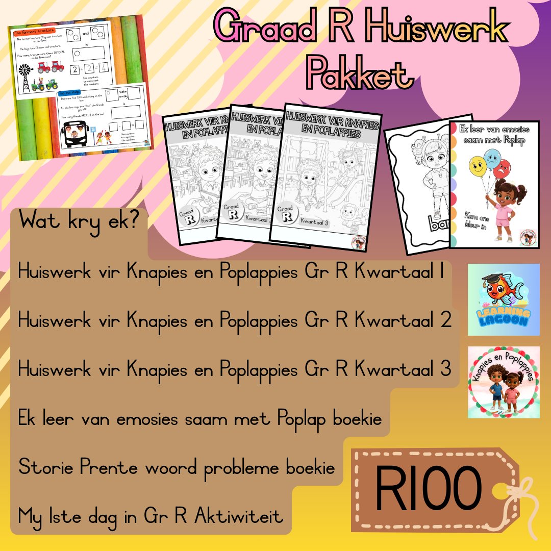 Learning Lagoon - Graad R Huiswerk Pakket // Grade R... | Facebook