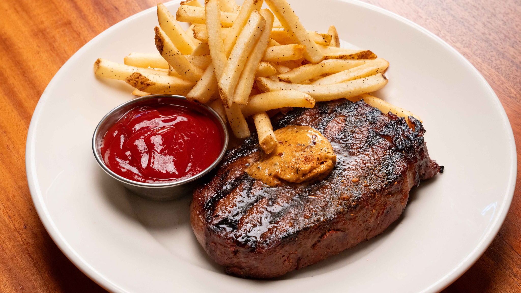 Redrock - New on our menu, Steak Frites. Seasoned ribeye steak, spiced ...