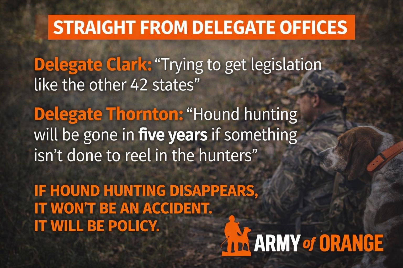 Army of Orange - 🟠 What We Were Told — Directly From... | Facebook