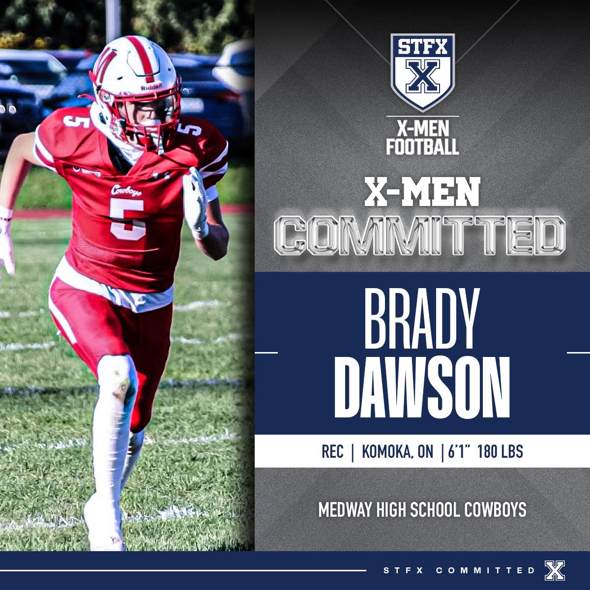 StFX - X-Men Football would like to welcome Brady Dawson to the 2025 ...