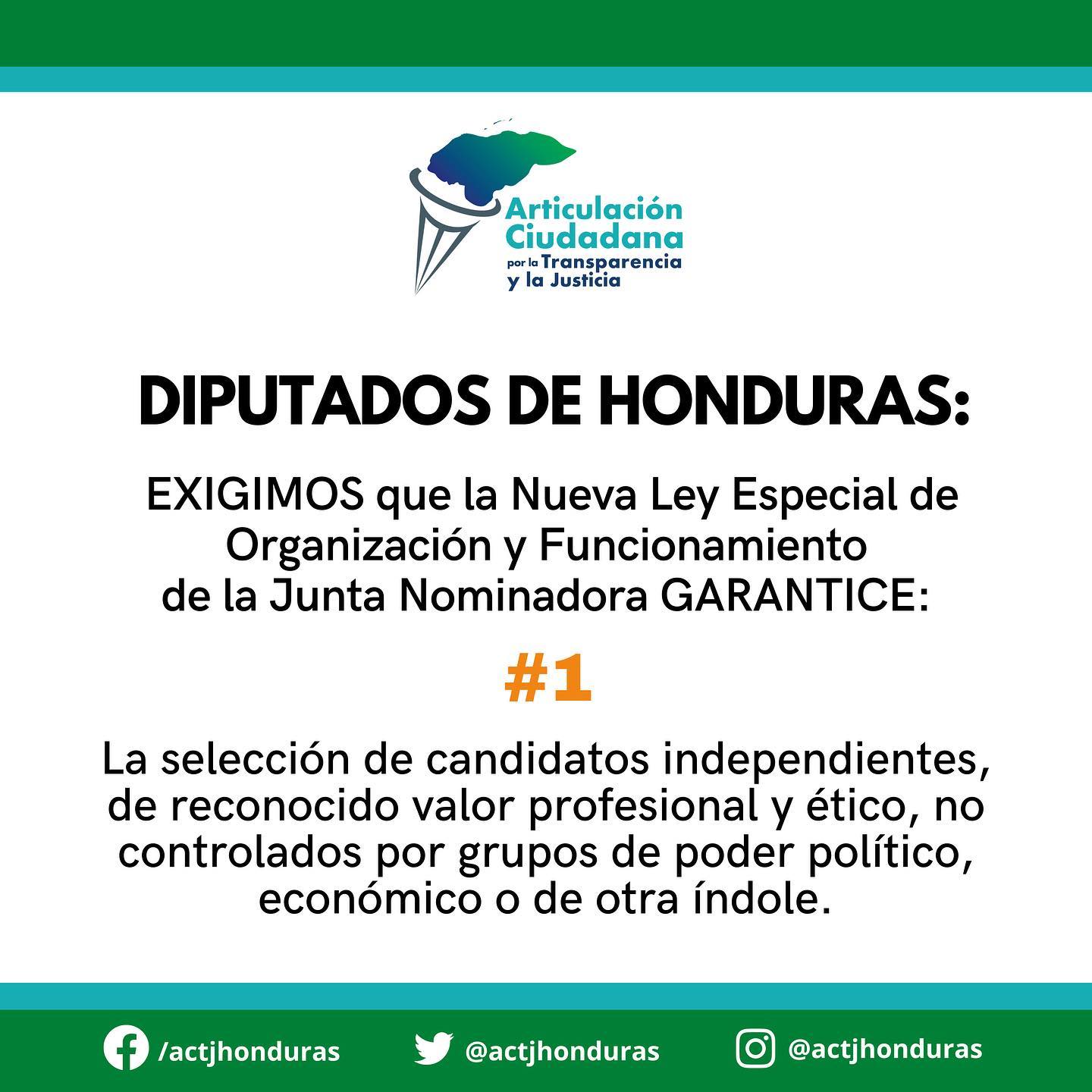 ACTJ Honduras - La Articulación Ciudadana por la...