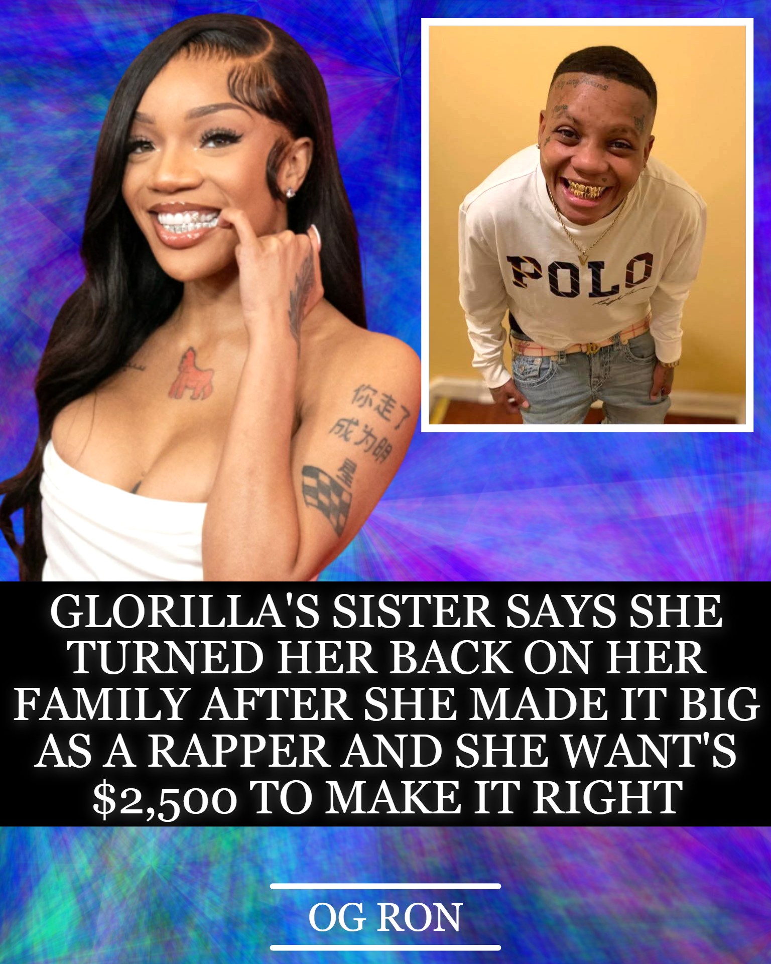 OG RON - Glorilla's sister has been calling her out for... | Facebook