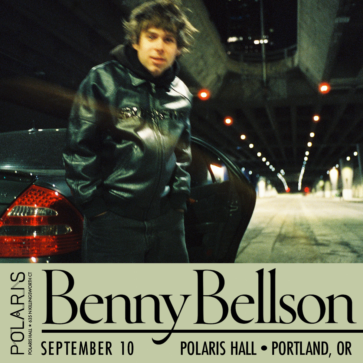 JUST ANNOUNCED: Benny Bellson plays Polaris Hall on September 10th