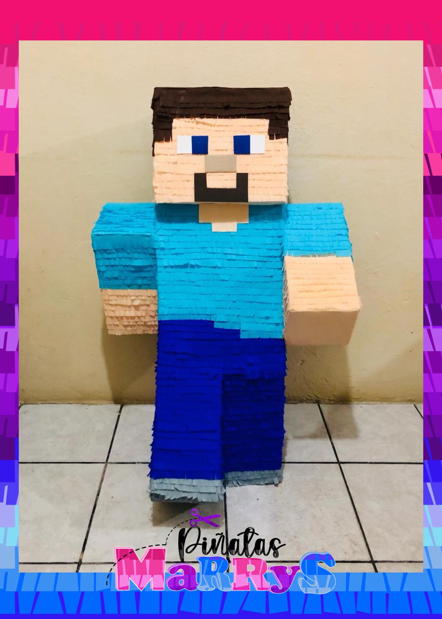 Piñatas Marrys - Piñata Steve Minecraft 🎉 💙 🎊 ¡Muchas... | Facebook