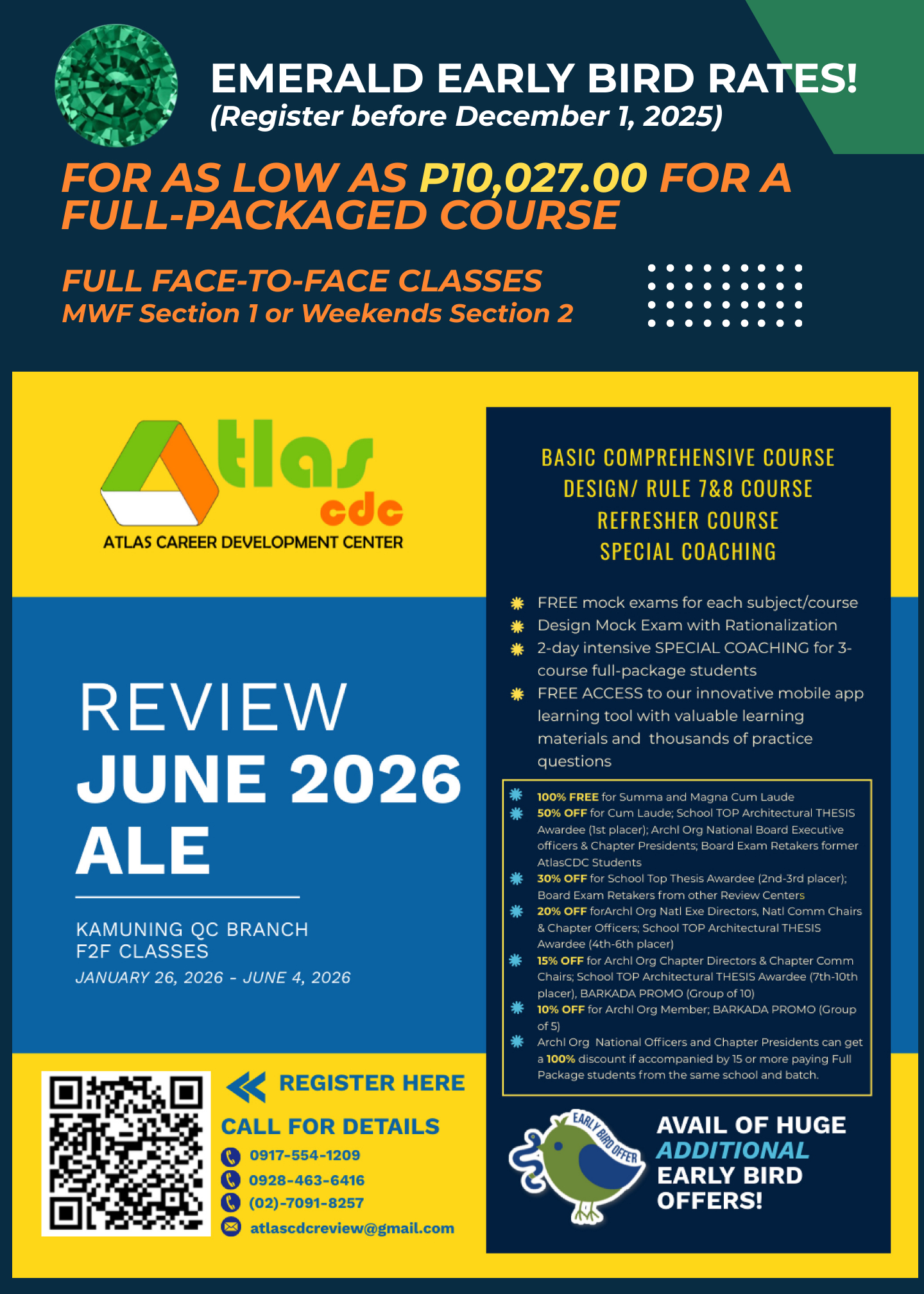 Avail of our BIG RUBY Early Bird... - Atlas CDC Review Center | Facebook