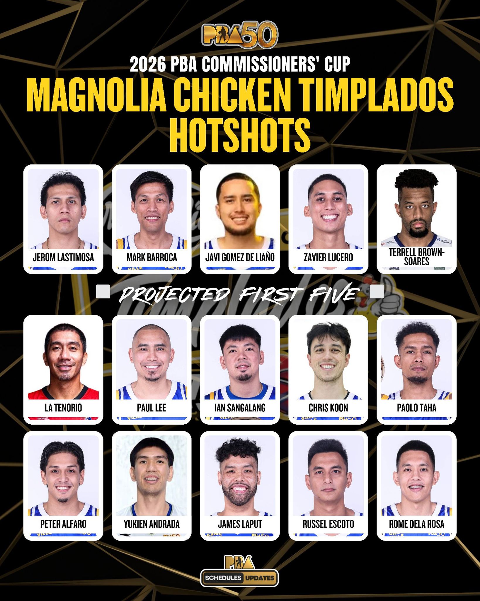 PBA - MAGNOLIA Chicken Timplados Hotshots CURRENT ROSTER PBA 50th ...