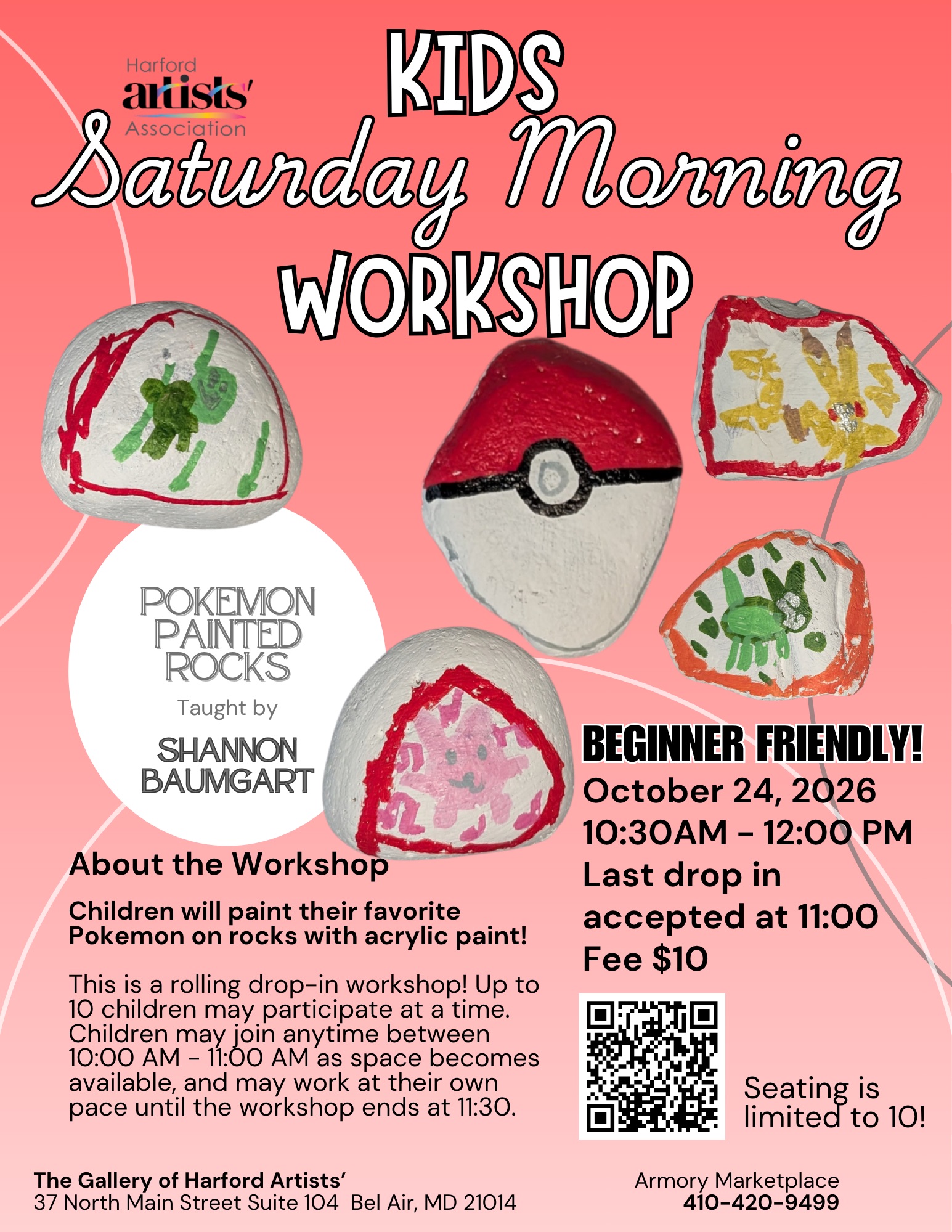 Kids Drop In Pokémon Painted Rocks