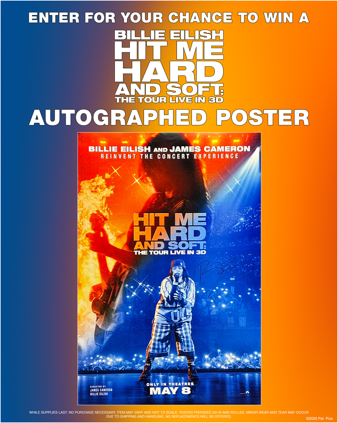 MJR - 🎁🔥 Win a Billie Eilish signed poster from HIT ME HARD AND