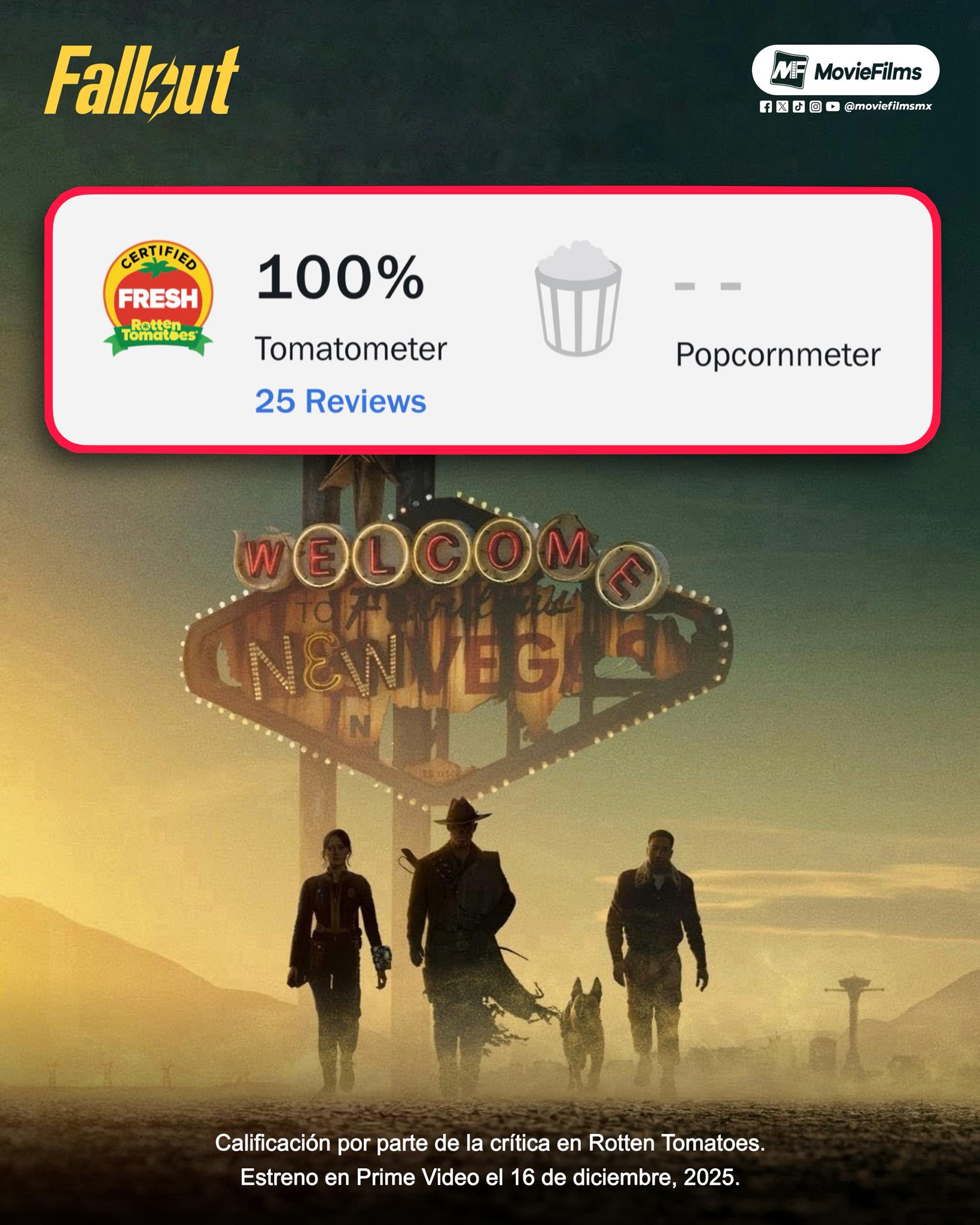 MovieFilms - ¡OKIDOKI! 💯 La Temporada 2 de #FALLOUT debuta con 100% por ...