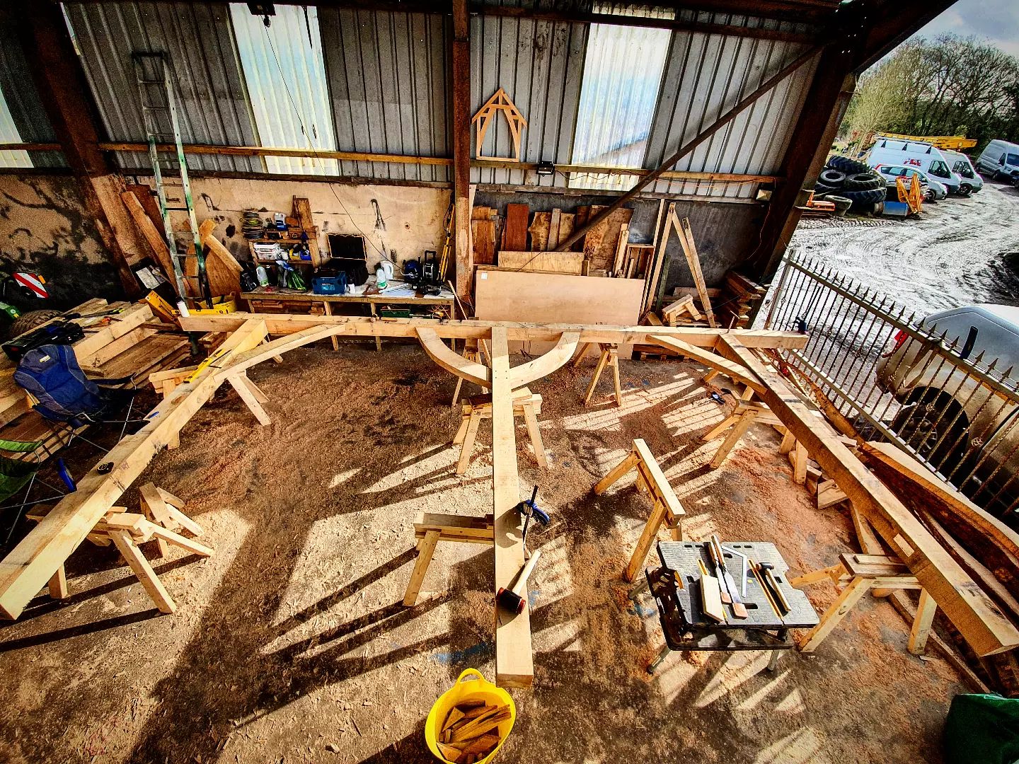 Teasel Oak - Curly wall frame complete for a pergola that... | Facebook