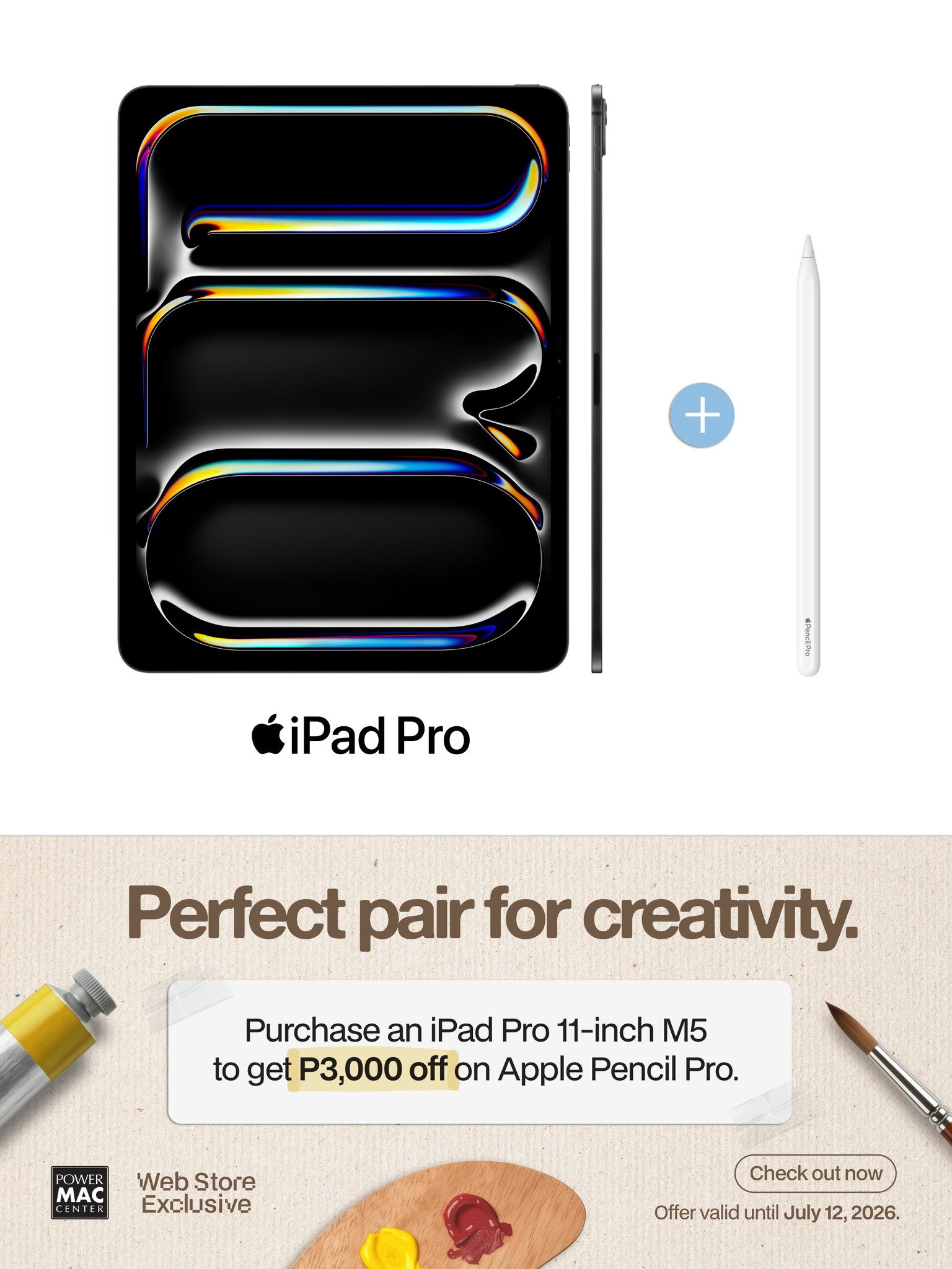 The ultimate duo for work and play! 👌 Enjoy P3,000 off on Apple