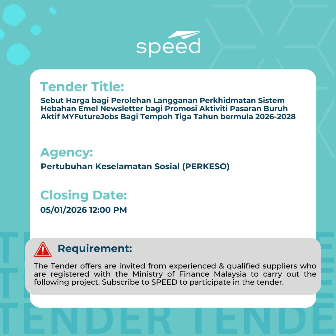 Speed2u - 📢 Today’s Tender List – Don’t Miss Out! 📢 #1.... | Facebook