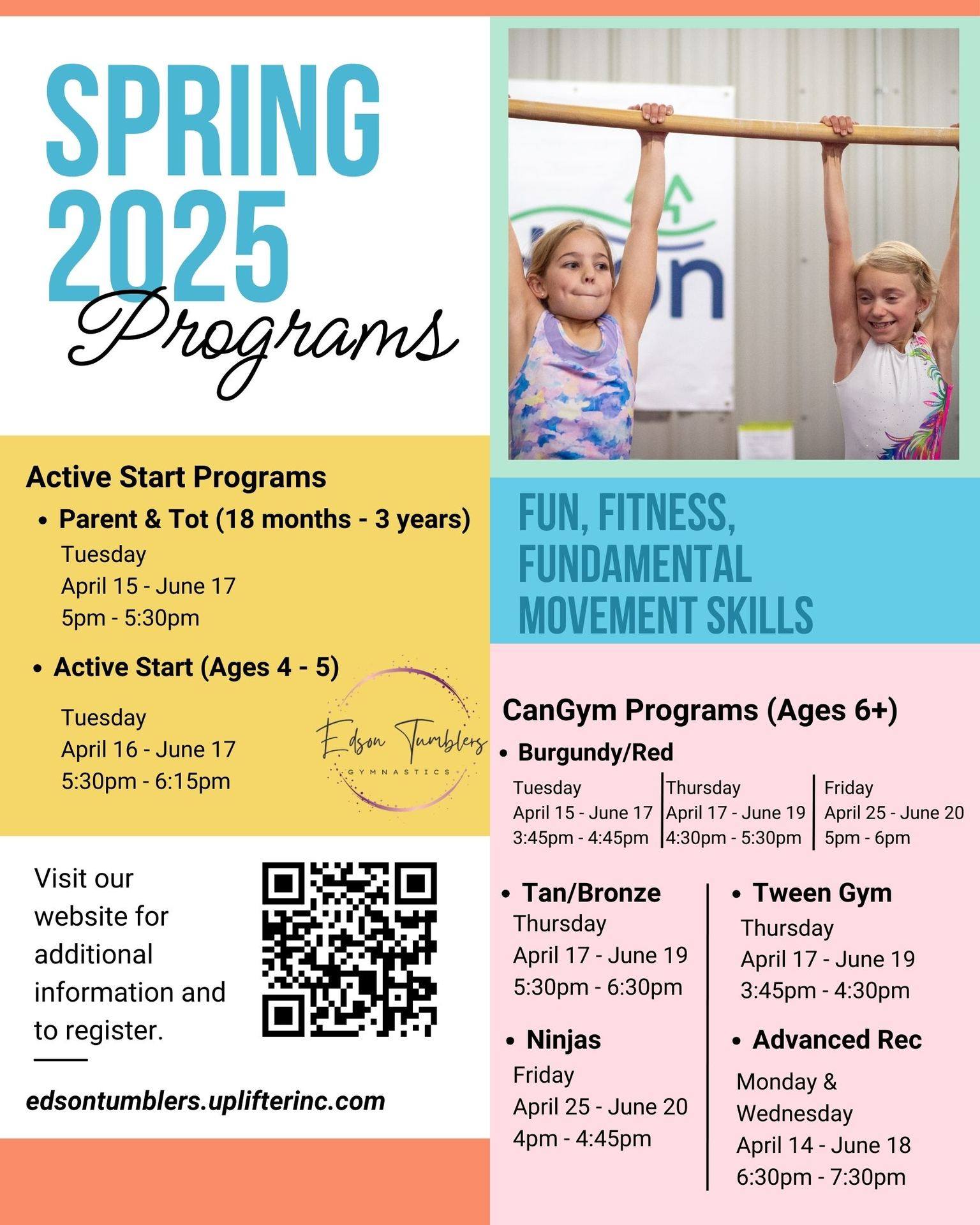Edson - Our Spring Programs are now open for registration! We have ...