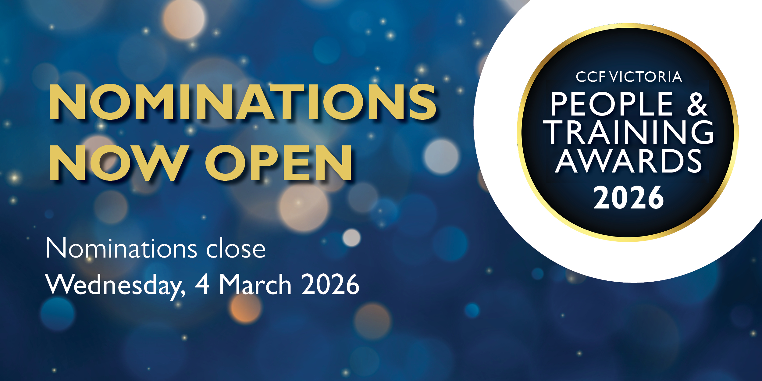 CCF Victoria - Nominations now open for the 2026 People &... | Facebook