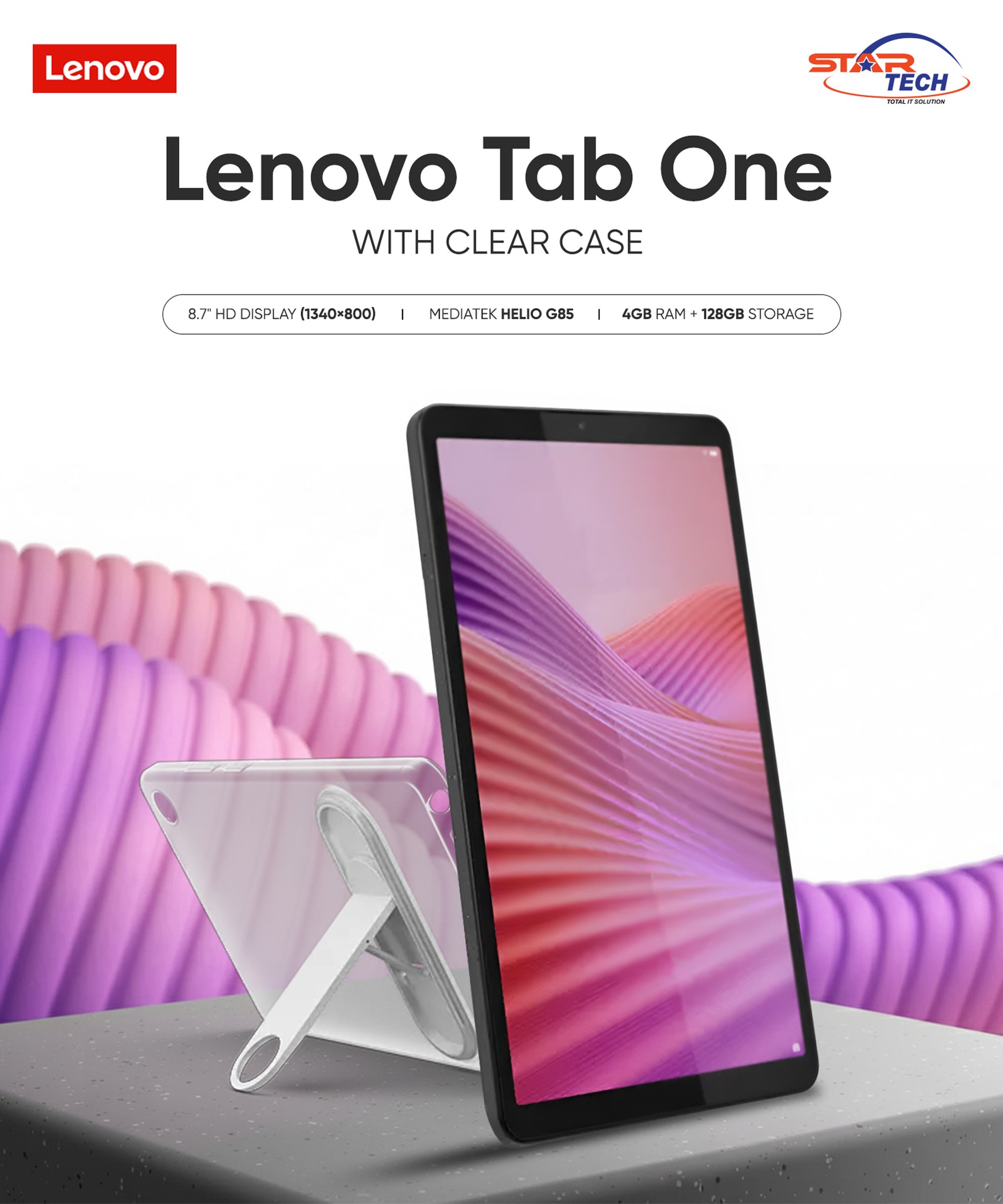 Lenovo Tab One — Compact, Stylish & Ready to Go ?✨ Enjoy smooth 