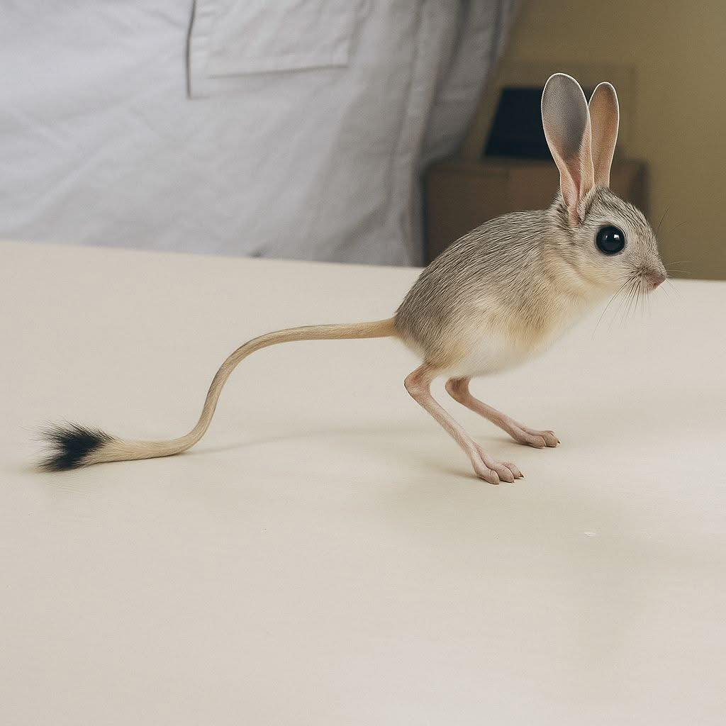 Straight out of a fantasy desert—the mighty Jerboa hops into