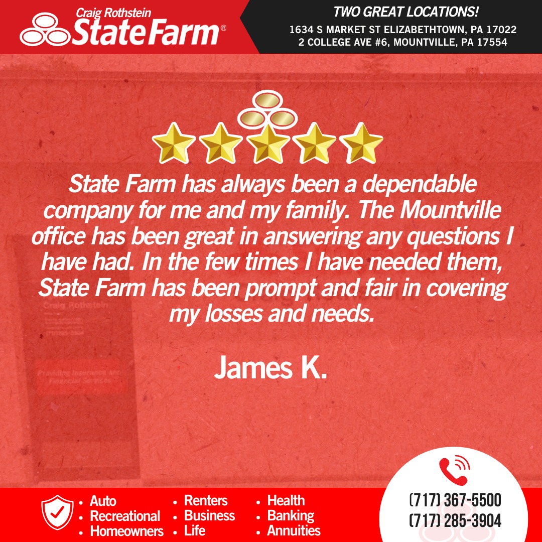 Craig Rothstein State Farm Agent | Elizabethtown PA
