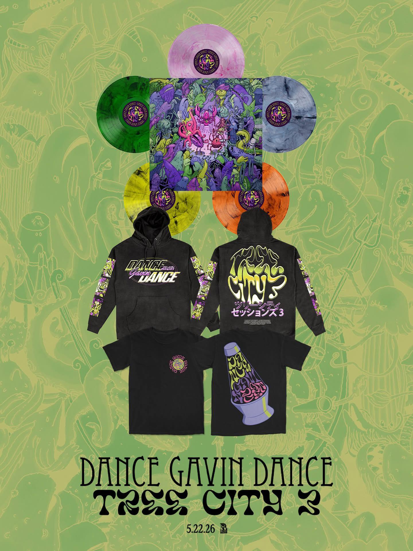 5.22.26 🌲🍓 Dance Gavin Dance New Tree City 3 merch and vinyl