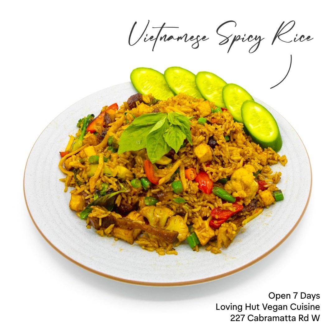 Loving Hut Cabramatta - Spicy Fried Rice - this fried rice brings fire ...