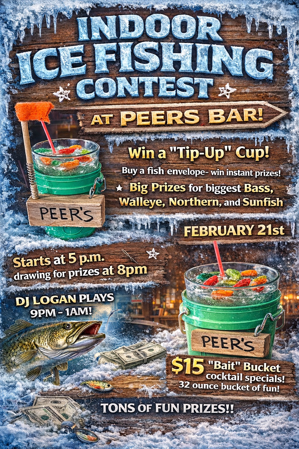 Indoor Ice Fishing Contest & DJ Logan!