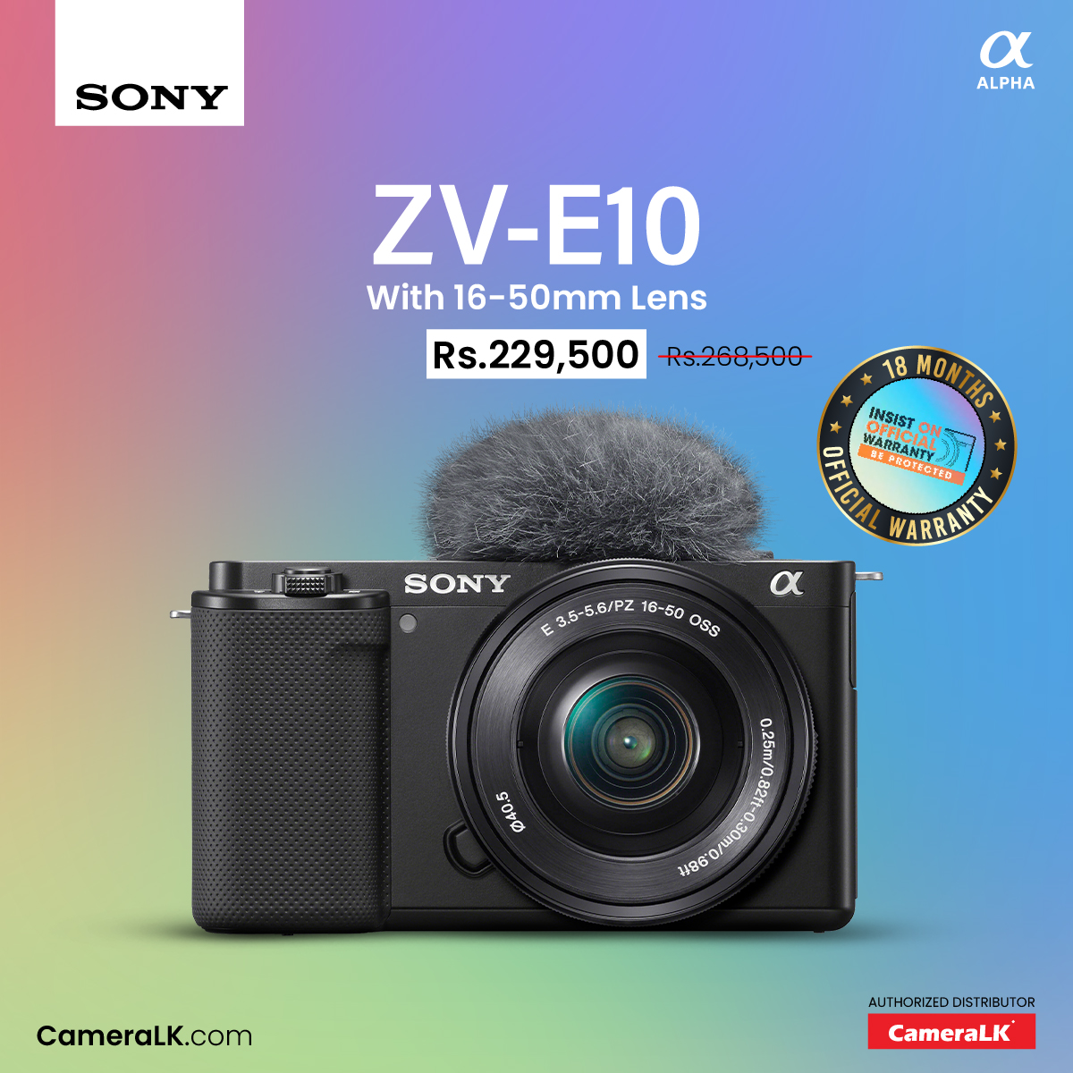 Sony ZV-E10 Mirrorless Camera With 16-50mm Lens⚡? Shop Now 