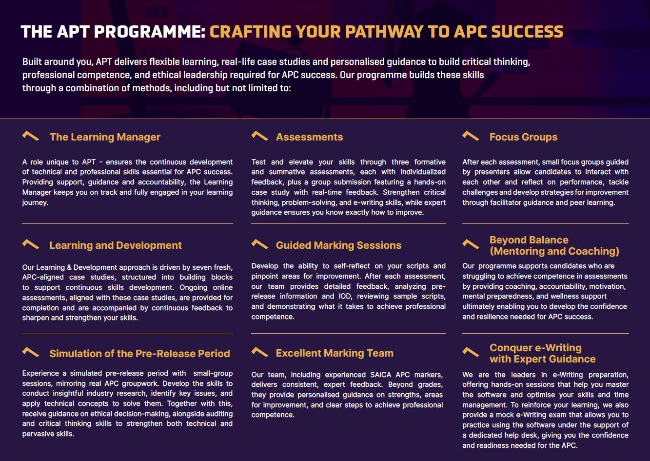 THE APT PROGRAMME: CRAFTING YOUR... - APT_APCprogramme | Facebook