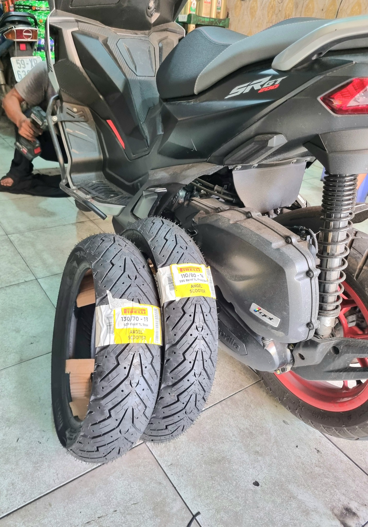 Hội Aprilia Việt Nam | 😋 Đôi lốp Pirelli XỊN lắp Asprilla GT200, ADV ...