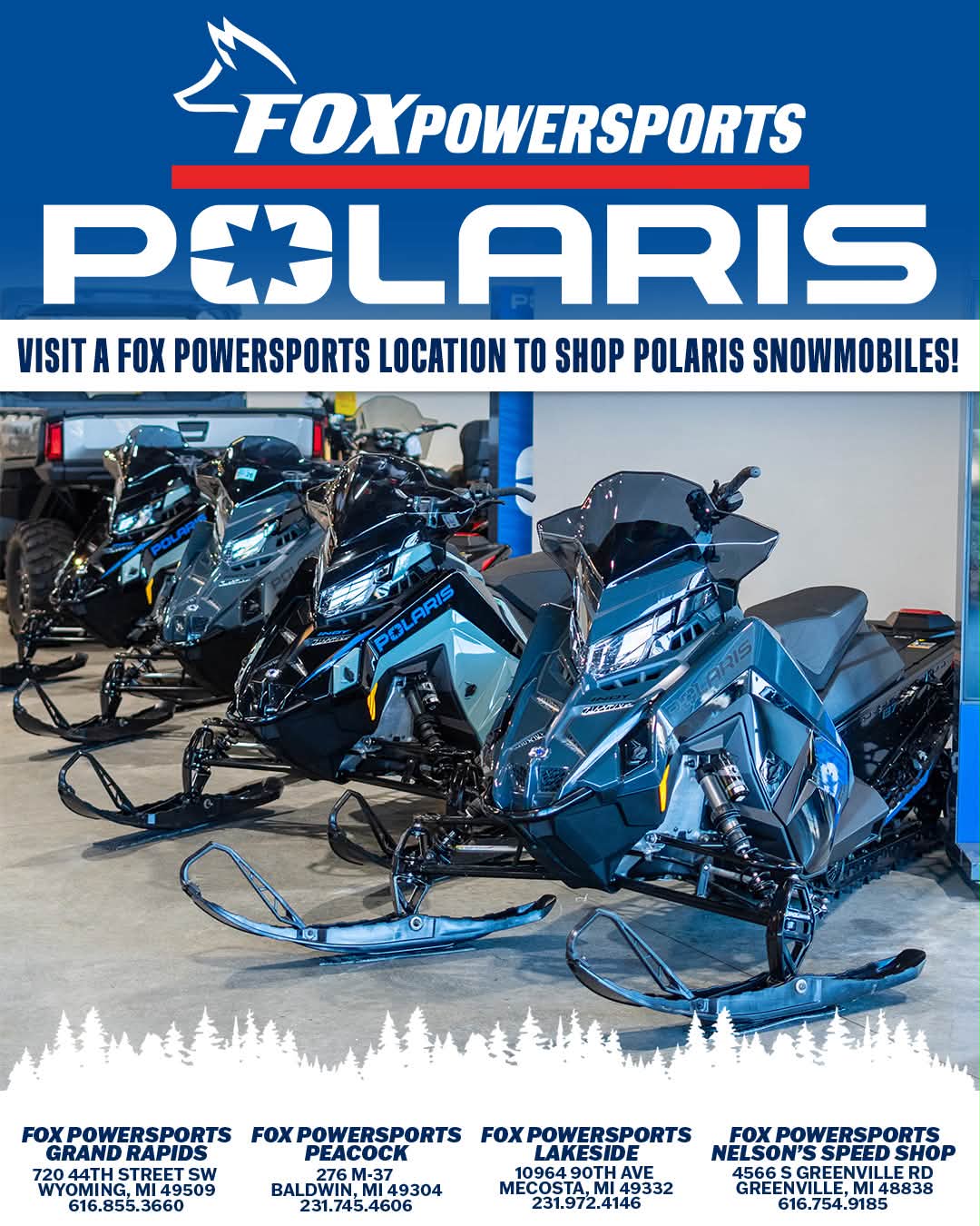 Shop Polaris snowmobiles at Fox Powersports in Grand Rapids