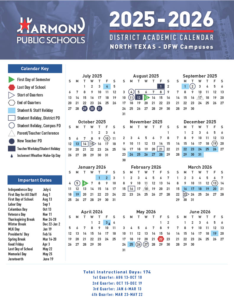 🗓️2025-2026 ACADEMIC... - Harmony Science Academy Carrollton | Facebook