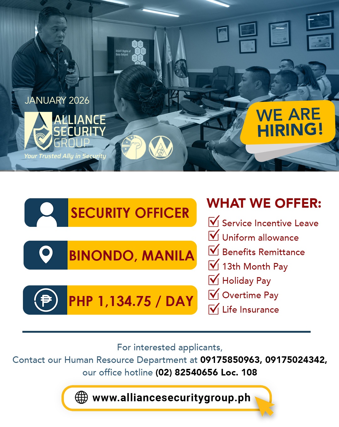 W4 - 🚨 URGENT HIRING: SECURITY OFFICER – LOGISTICS WAREHOUSE POSTING 🚨 ...