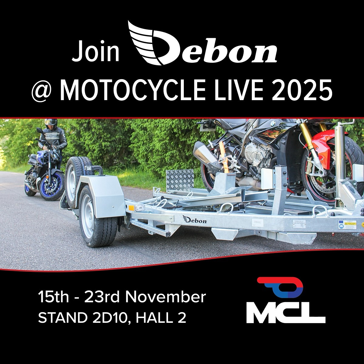 🏍️ MANA Trailers will be at Motorcycle Live 2025! 🏍️ 📍 Stand