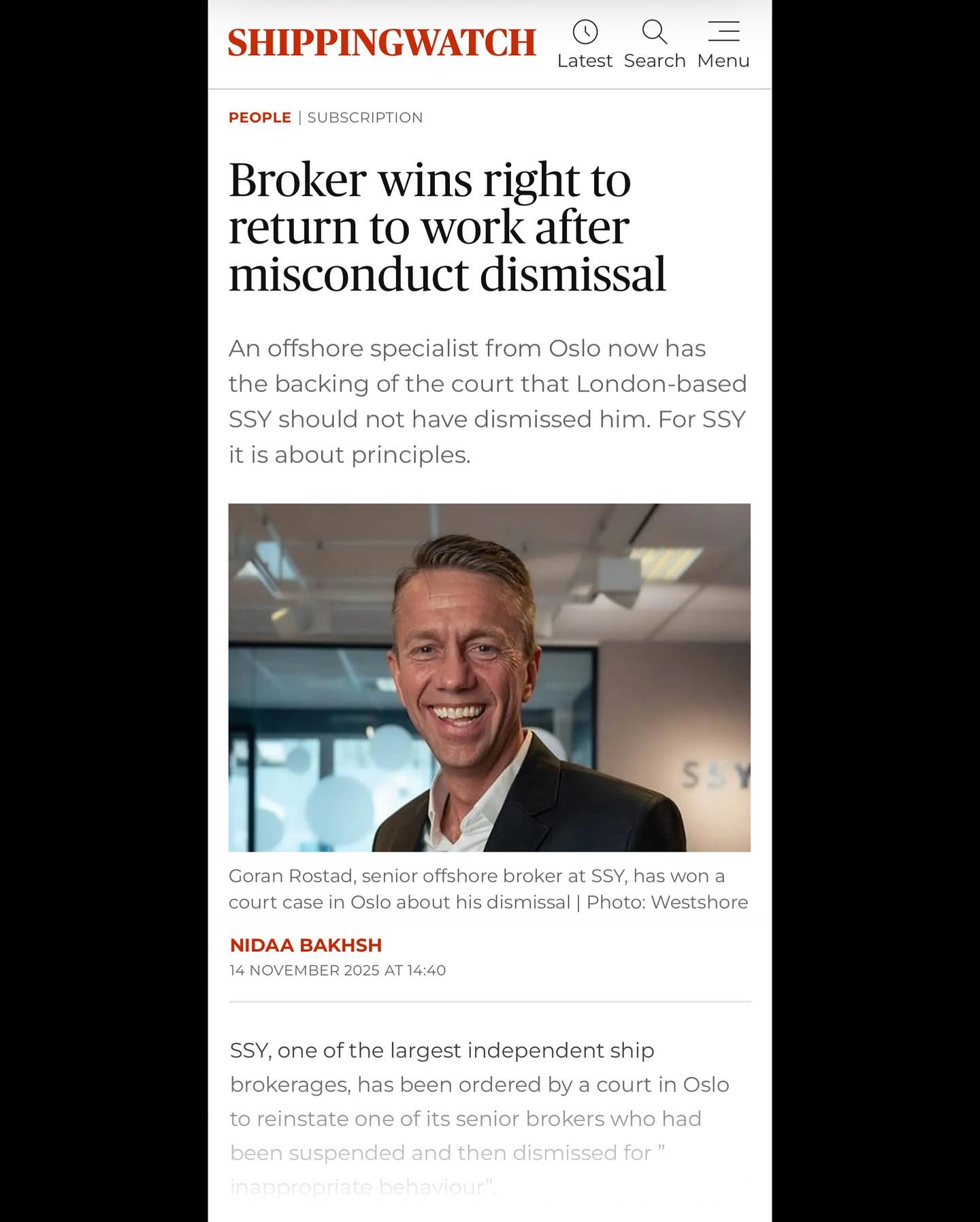 The latest on something that we... - Maritime Legal Aid | Facebook